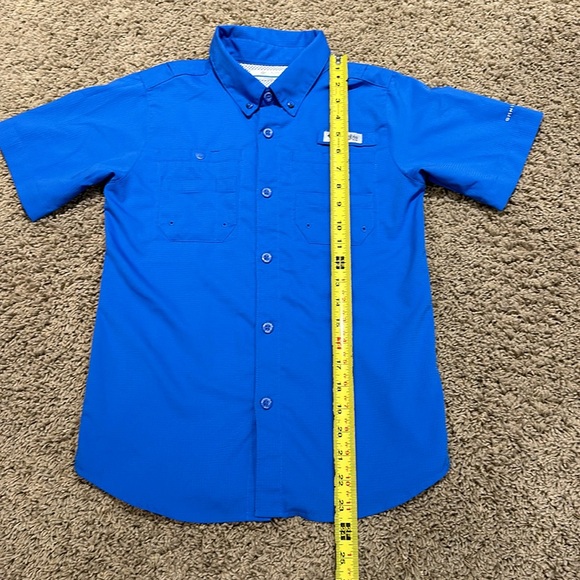 Boys Columbia PFG Blue shortsleeved fishing shirt sz Medium (10/12) - Picture 5 of 6